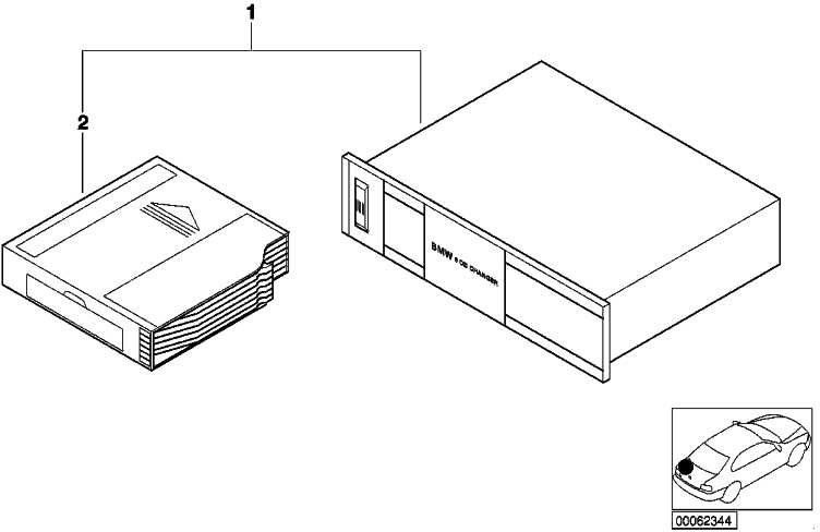 BMW純正CD-Magazin 6 CDチェンジャーAI 1シリーズ5シリーズX1 X3 X5 Z4 Z8 MINI（65128364931）| 65128364931
