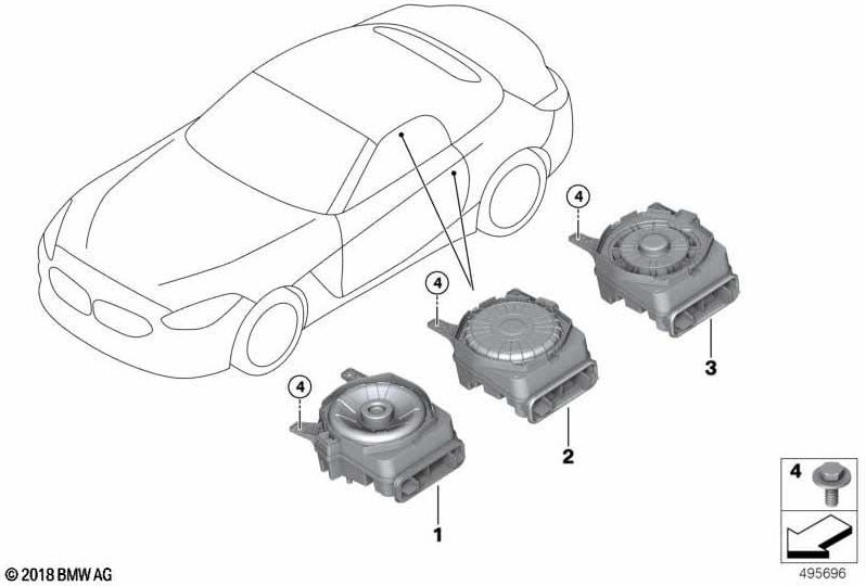 BMW本物のセントラルベース右のトップHIFIシステム（65132622498）| 65132622498