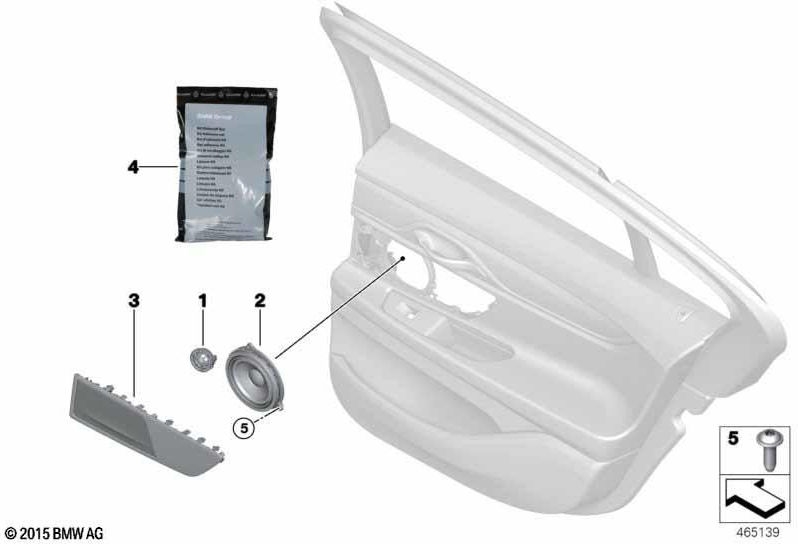 BMW右側の本物の絞り金属スピーカー（65136820768）| 65136820768