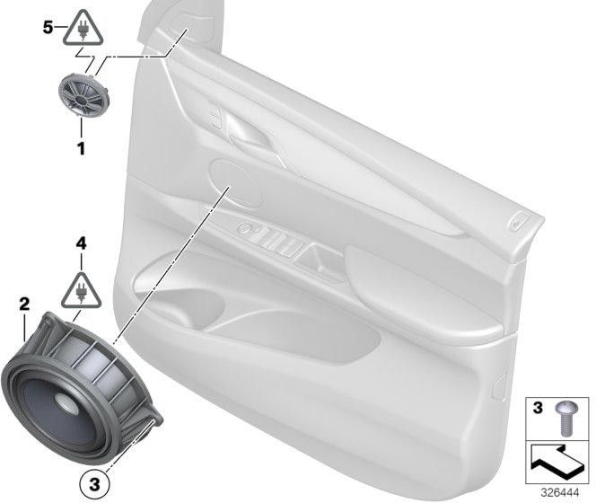 BMW本物のミッドトーンスピーカートップHIFIシステム（65139286368）| 65139286368