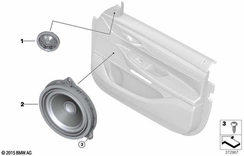 BMW本物のHochtonスピーカーHifiシステム（65139354083）| 65139354083