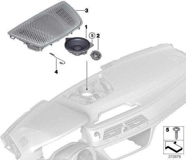 BMW本物のHochtonスピーカーHifiシステム（65139362560）| 65139362560