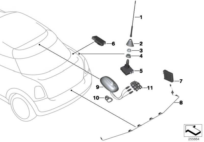 BMW本物のアンテナアンプロッドアンテナミニ（65203456396）| 65203456396