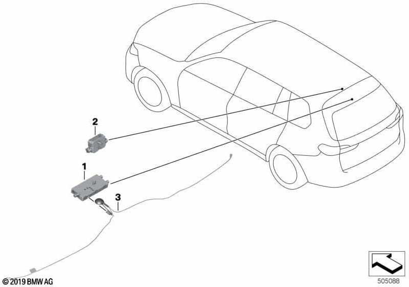 BMW本物のアンテナアンプDAB/TV（65206839353）| 65206839353