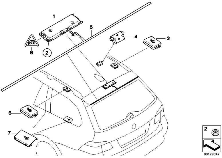 BMW本物のアンテナアンプ多様性315 MHz 5シリーズ（65209166255）| 65209166255
