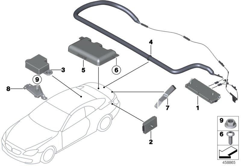 BMW本物のアンテナアンプの多様性（65209257382）| 65209257382