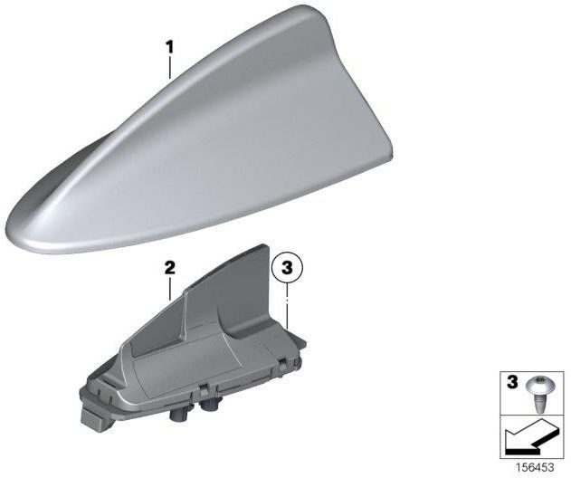 BMW本物の屋根アンテナ（65209303037）| 65209303037