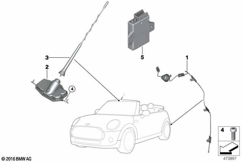 BMW本物のアンテナプローブFM 2（65209309999）| 6520930999