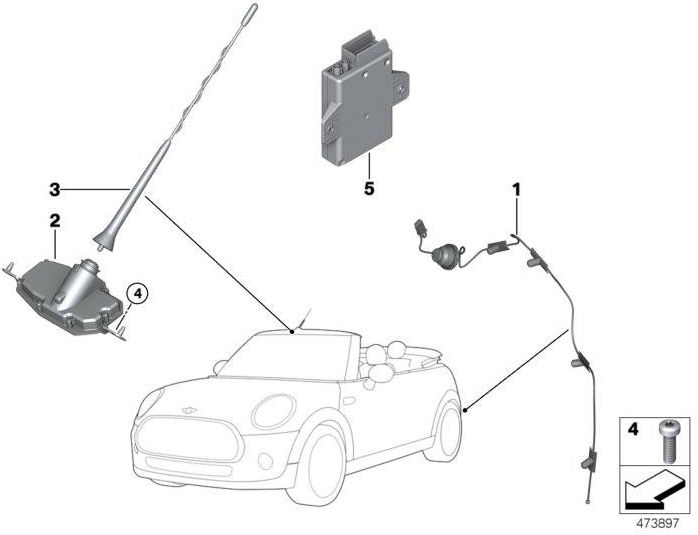 BMW本物のアンテナプローブDAB-III（65209310001）| 65209310001