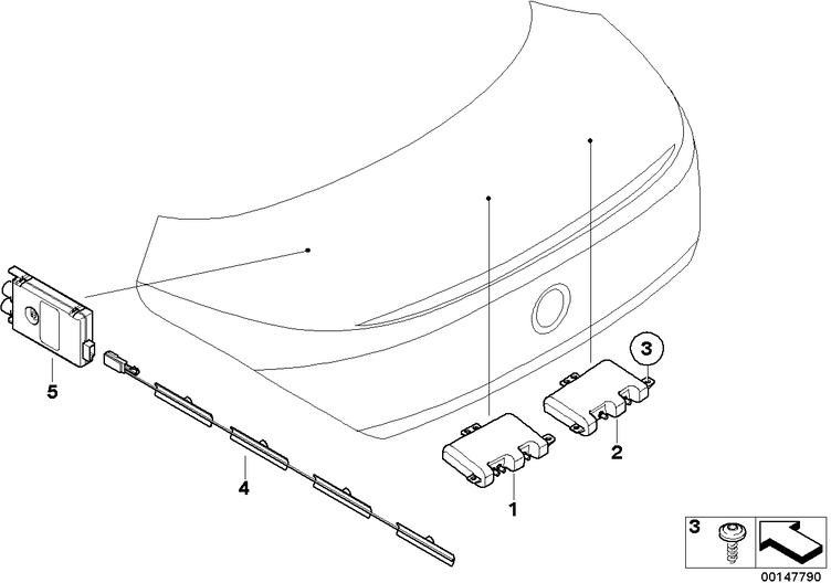 BMW本物のマルチバンドアンテナLTE（65209396827）| 65209396827