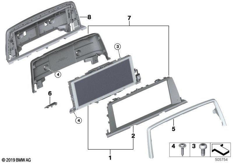 BMW本物の中央情報表示10 "（65506801299）| 65506801299