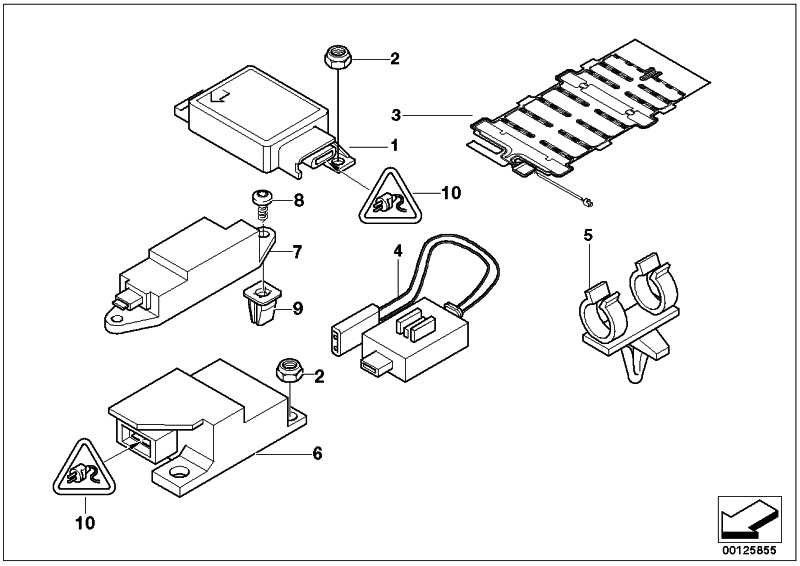 BMW本物のコントロールユニットエアバッグUncoded（65776997257）| 65776997257