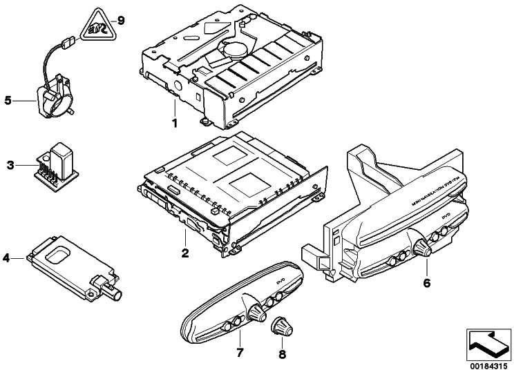 BMW本物のフロントブレンドCDミニ（65839133789）| 65839133789
