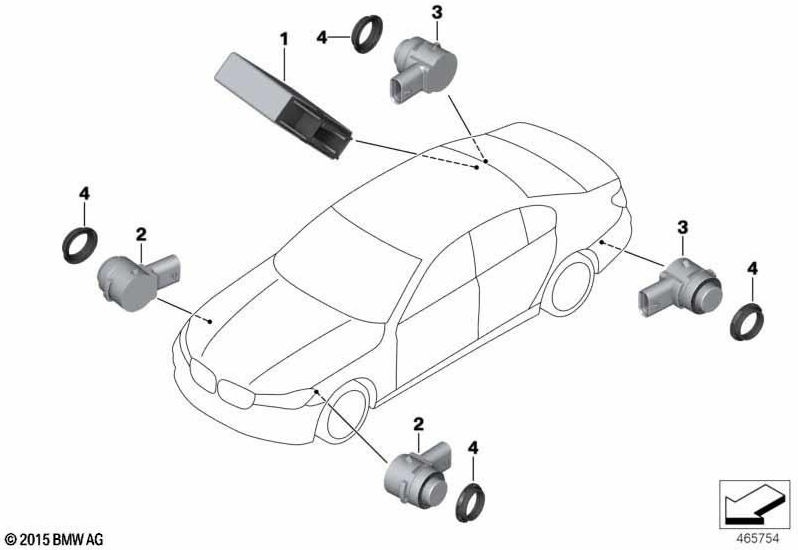 BMW純正超音波センサーブルーストーンWC2Y（66206819066）| 66206819066