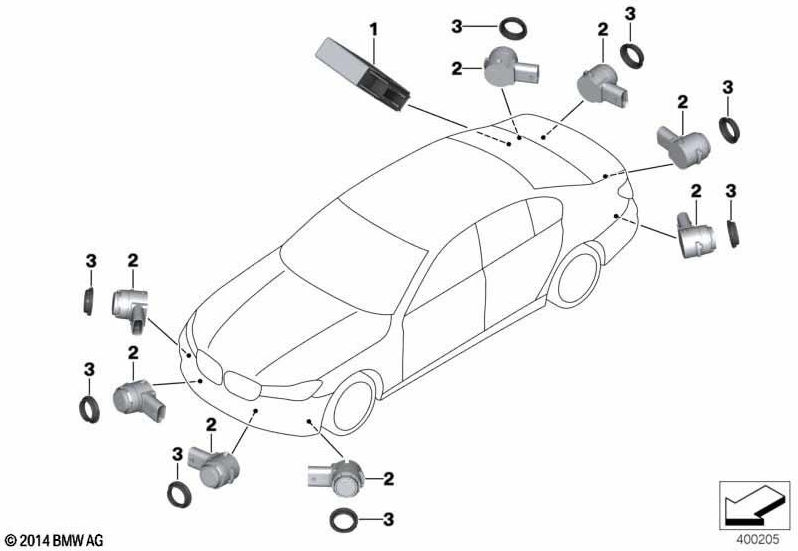 BMW本物のコントロールユニットパーク距離制御USS VA03 LOW（66207910907）| 66207910907
