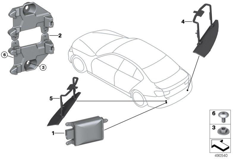 BMW本物のセンサートレース変更警告奴隷左（66326884288）| 66326884288