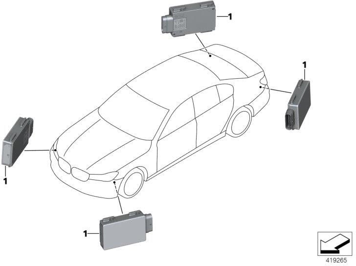 BMW本物のセンサートラック変更警告RS01（66326891728）| 66326891728