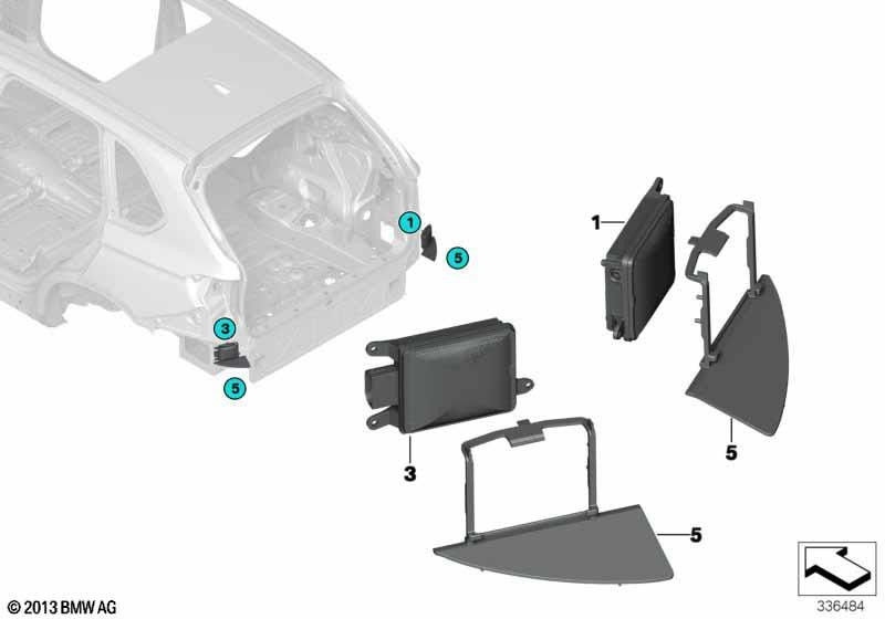 BMW本物のシールド右（66327851014）| 66327851014