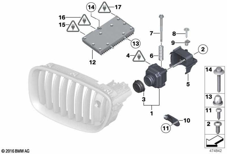 BMW純正コントロールユニットナイトビジョンカメラNIVI 3 ECU（66549858145）| 66549858145
