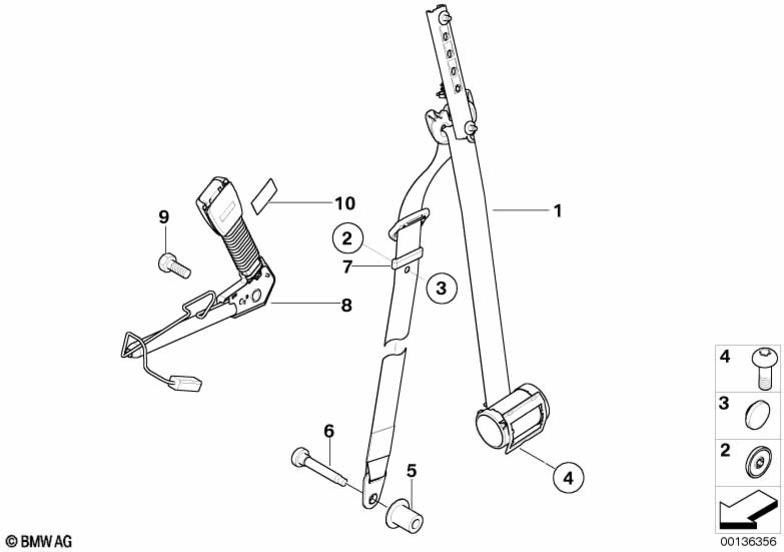 BMW右前にある本物のObergurt Power Bandar（72117118130）| 72117118130
