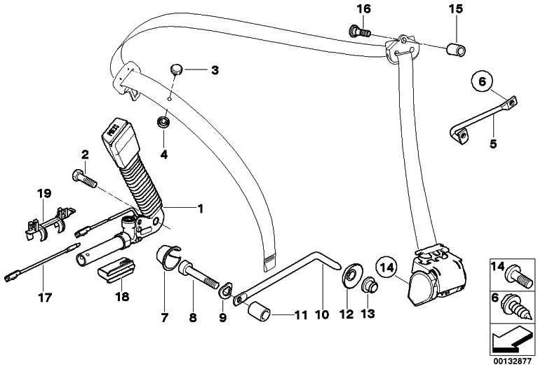 BMW左6（72117210889）にベルトトマーを備えた本物のUntergurt | 72117210889