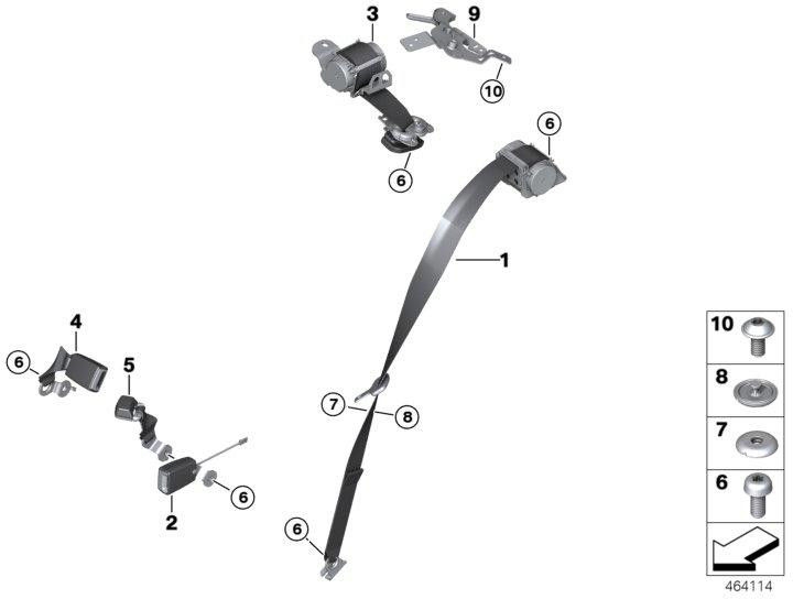 BMW右側の右側の本物のObergurt（72117425072）| 72117425072