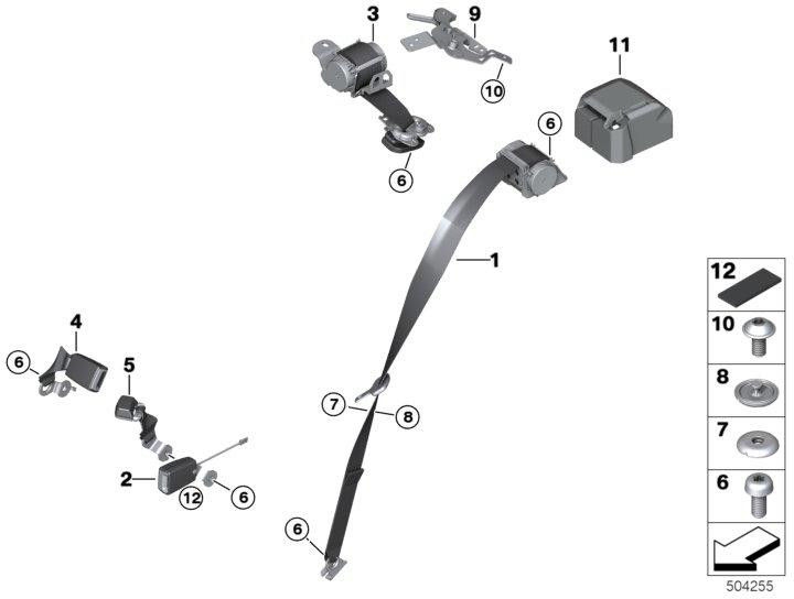 BMW真ん中の本物の分離ロック（72117469273）| 72117469273