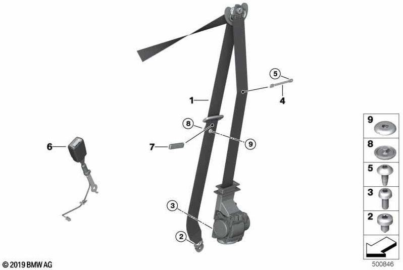 BMW本物のObergurt Front Left M（72118076363）| 72118076363