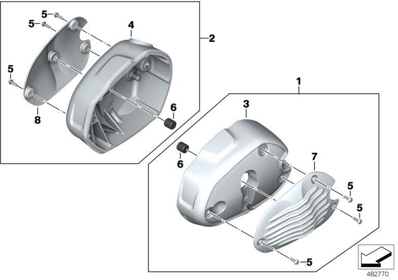 BMW本物の蓋シリンダーヘッドフード "2V"左（77128565737）| 77128565737
