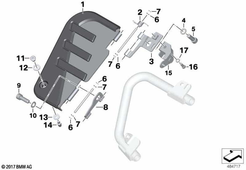 BMW本物のホルダー追加ヘッドライト右（77148382980）| 77148382980
