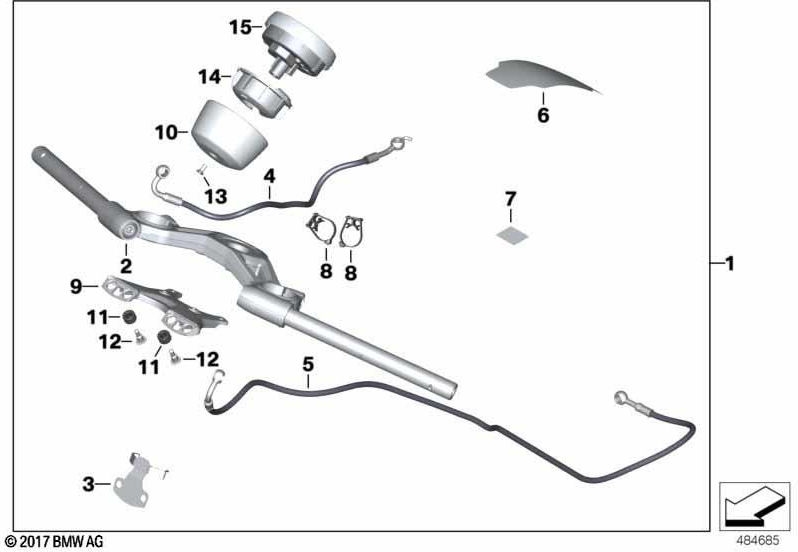 BMW本物のセットGabel Bridge（77228394377）| 77228394377