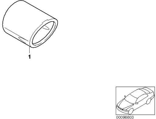 BMW純正テールパイプブラインドクロム72mmミニ（82122210099）| 8212210099