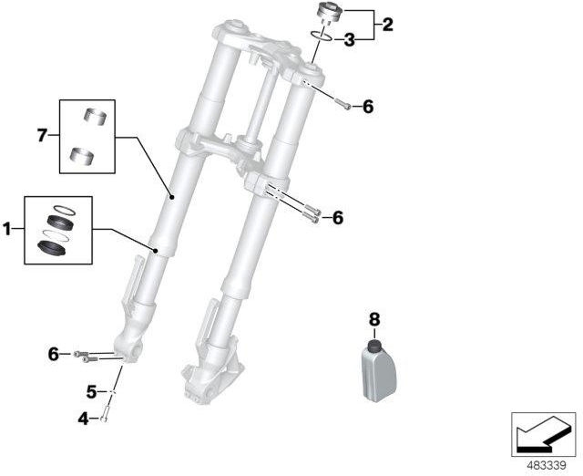 BMW本物の伸縮式フォークオイルタイプ3 1000ml（83192449422）| 83192449422
