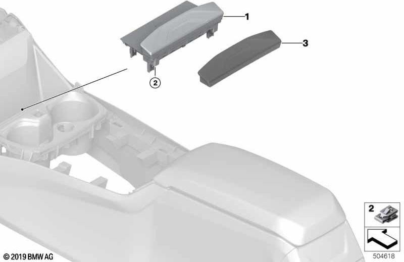 BMW本物のワイヤレス充電シェルフWCA（84109442558）| 84109442558