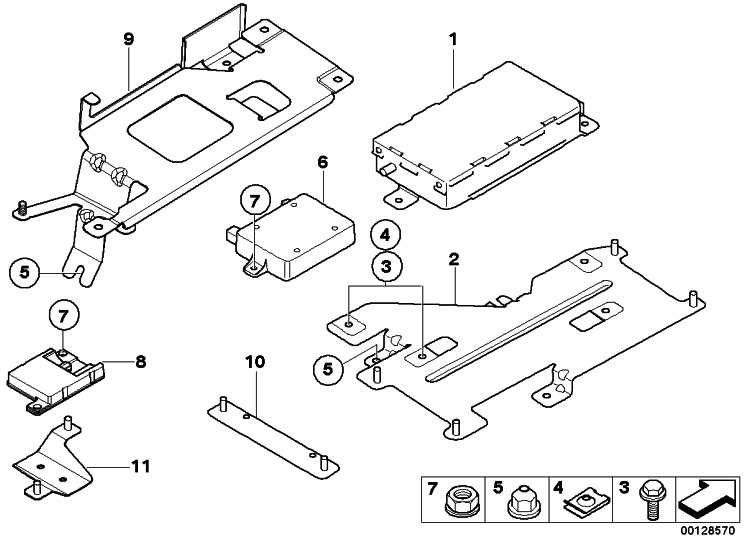 BMW本物のホルターテレマティクスコントロールユニット5シリーズ（84136924548）| 84136924548