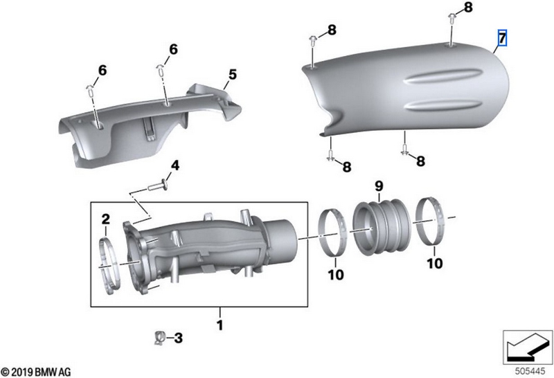 BMW右側の本物のカバー（クロム）K34（11619444800）| 1161944800