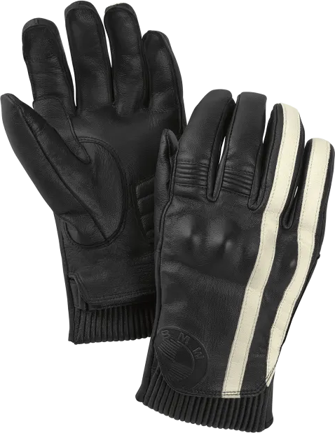 [BMW Accessories] BMW Genuine Unisex Gloves Lehel Black/White, Size S | 76215A80996