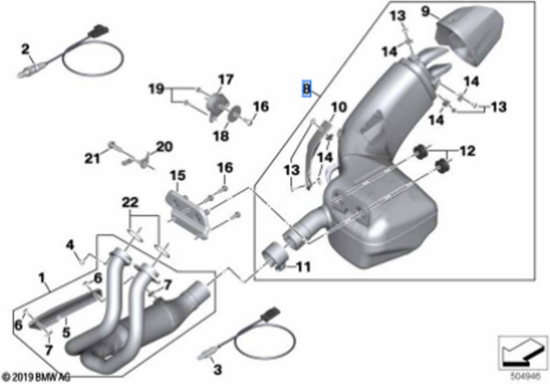 BMW純正最終サイレンサー（18518565022）| 18518565022