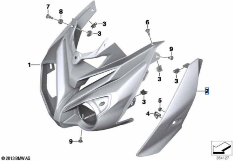BMW右側の本物のヘッドライトクラッド（生の部分 /空白）K47（46638534530）| 46638534530