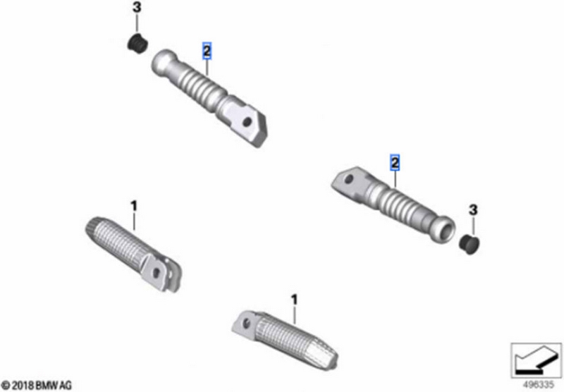 BMW純正フットレスト右（46719898543）| 46719898543