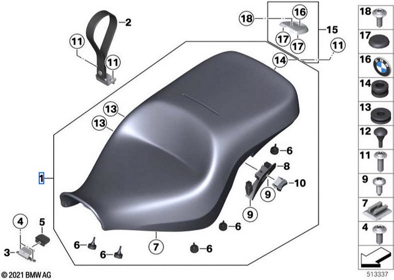 BMW純正コンフォートバンク加熱ブラック760mm（52538375110）| 52538375110