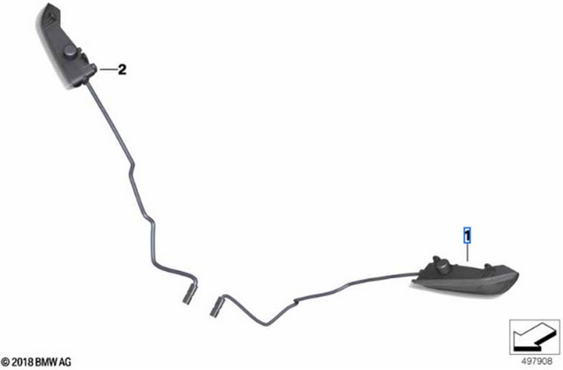 BMW正面の本物のLEDフラッシュライト左（63137924987）| 63137924987