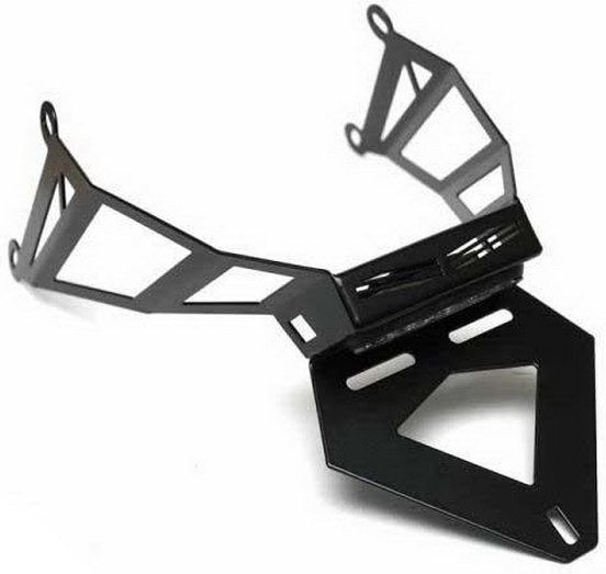 Bodis Exhaust License plate bracket, Stainless Steel Black Powder-Coated | HCBR1000-005 - Webike Thailand