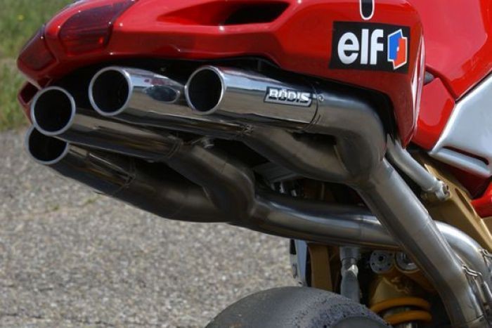 Bodis（ボディス）スリップオンマフラー フルチタン Quattro FR Racing for F4(04-09) | MF4-002