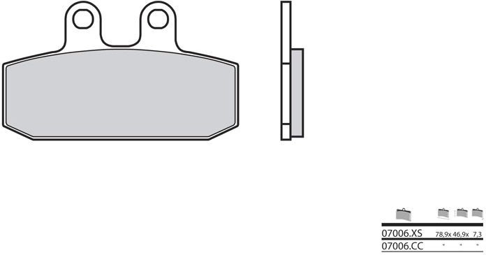 BREMBO Brake Pads 07006XS Carbon Ceramic Organic | 07006XS - Webike Thailand
