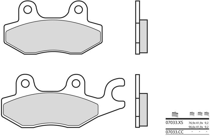 BREMBO Brake Pads 07033CC Carbon Ceramic | 07033CC - Webike Thailand