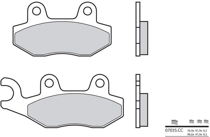 BREMBO Brake Pads 07035CC Carbon Ceramic | 07035CC - Webike Thailand