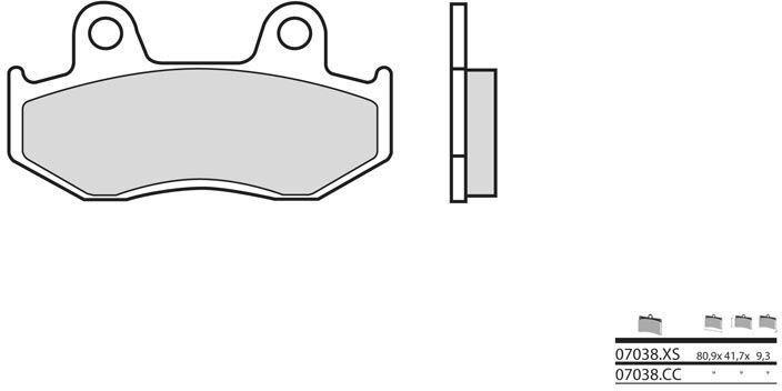 BREMBO Brake Pads 07038XS Carbon Ceramic Organic | 07038XS - Webike Thailand