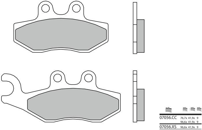 BREMBO Brake Pads 07056XS Carbon Ceramic Organic | 07056XS - Webike Thailand