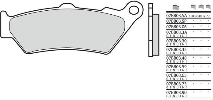 BREMBO Brake Pads 07BB0359 Organic | 07BB0359 - Webike Thailand